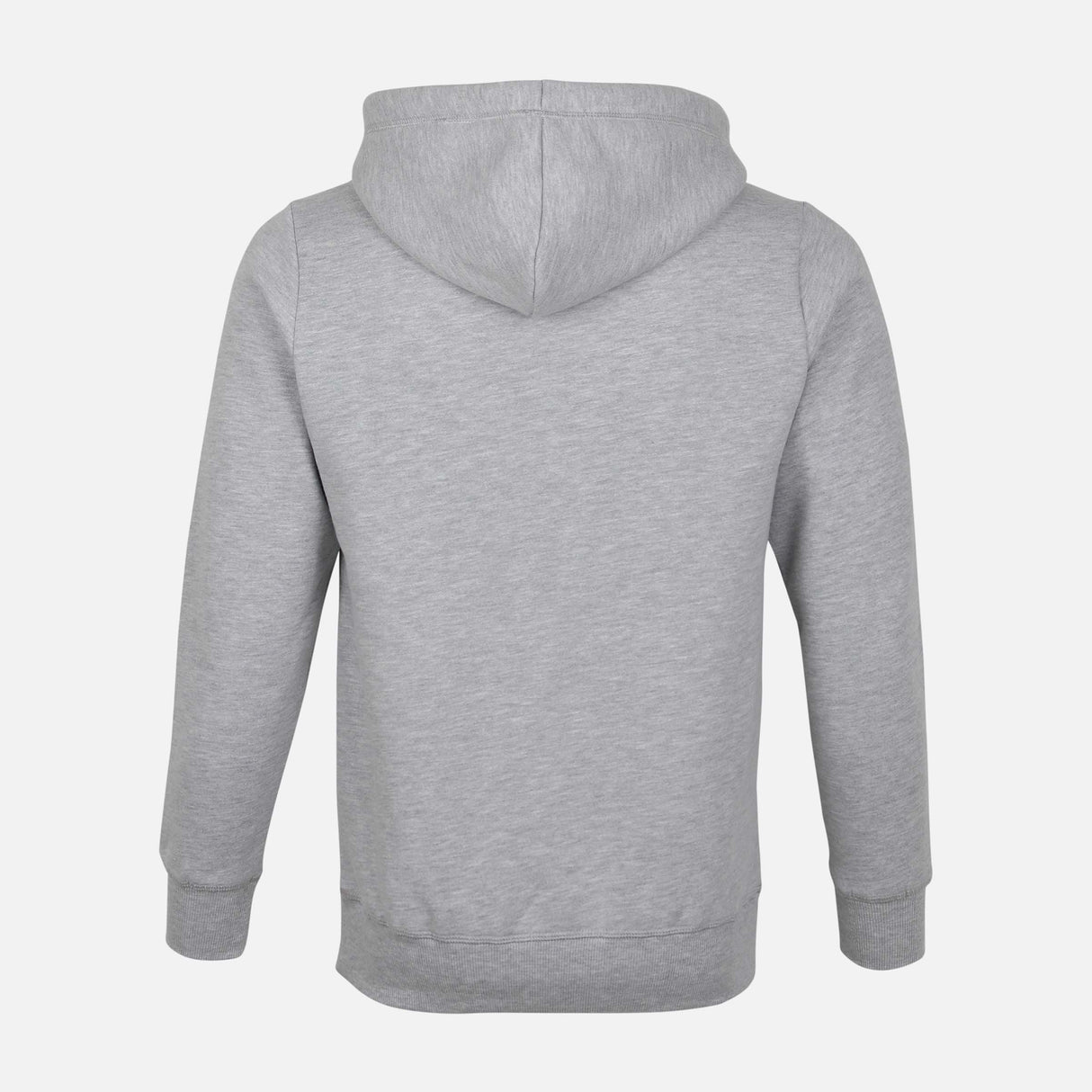 MEN SOLID FLEECE HOODED PULLOVER 