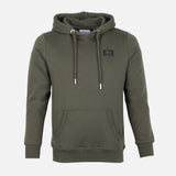 MEN SOLID FLEECE HOODED PULLOVER 