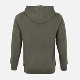 MEN SOLID FLEECE HOODED PULLOVER 