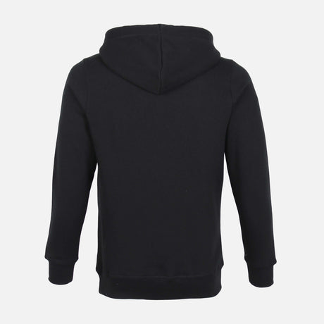 MEN SOLID FLEECE HOODED PULLOVER 