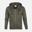 MEN SOLID FLEECE HOODED CARDIGAN