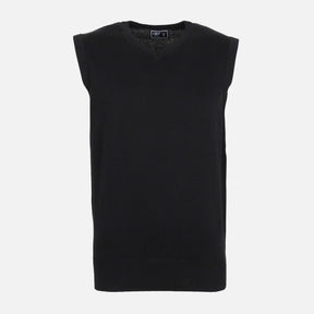 MEN SOLID V-NECK SWEATER VEST