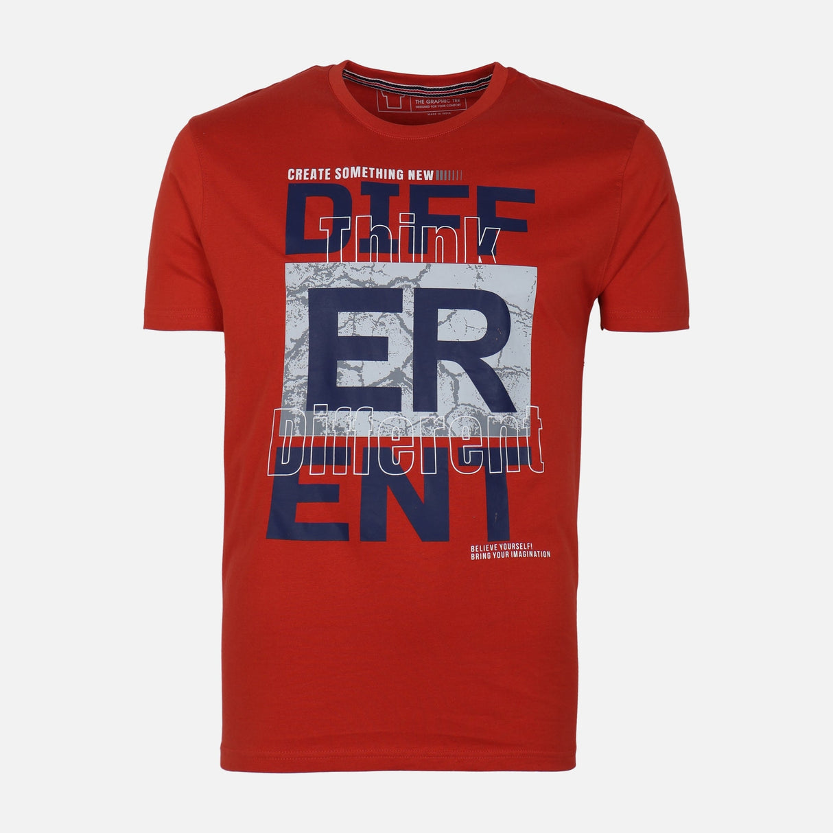 MEN GRAPHIC T-SHIRT ROUND NECK REGULAR FIT