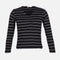 WOMEN RIBBED STRIPE T-SHIRT LONG SLEEVE 