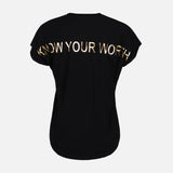 WOMEN VISCOSE LOOSE SHORT SLEEVE TEE