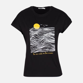 WOMEN VISCOSE LOOSE T-SHIRT