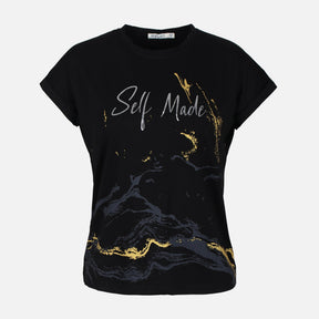 WOMEN VISCOSE LOOSE SHORT SLEEVE TEE