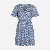WOMEN FLORAL SHORT SLEEVE MIDI DRESS