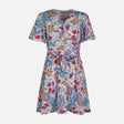 WOMEN FLORAL SHORT SLEEVE MIDI DRESS