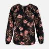WOMEN FLORAL WOVEN LONG SLEEVE TOP