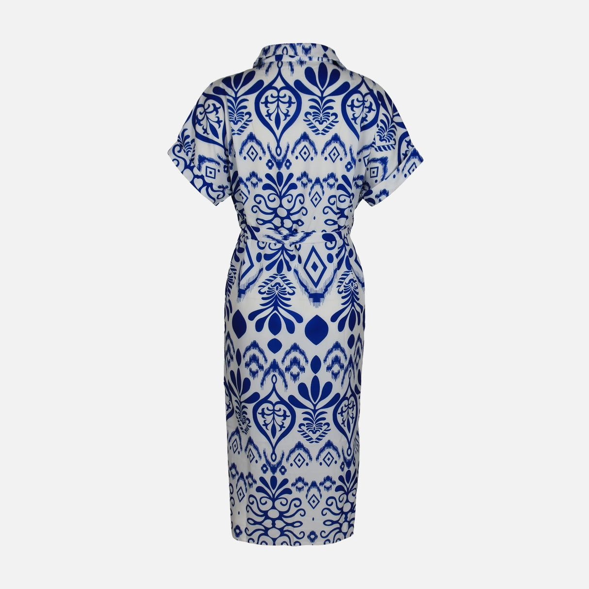 WOMEN FLORAL SHORT SLEEVE LONG DRESS