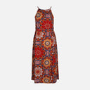WOMEN FLORAL SLVLESS LONG DRESS