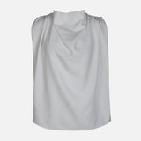 WOMEN BASIC WOVEN SLEEVE LESS TOP