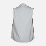 WOMEN BASIC WOVEN SLEEVE LESS TOP