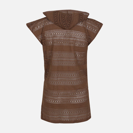 WOMEN LACE HOODED TOP