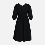 WOMEN SHORT SLEEVE LONG DRESS