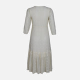 WOMEN SHORT SLEEVE LONG LACE DRESS