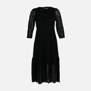 WOMEN SHORT SLEEVE LONG LACE DRESS