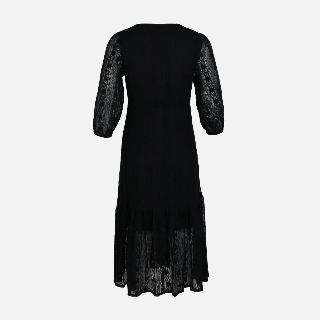 WOMEN SHORT SLEEVE LONG LACE DRESS
