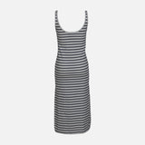 WOMEN SLEEVE LESS LONG RIB DRESS