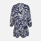 WOMEN LONG SLEEVE MIDI DRESS