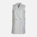 WOMEN SLEEVE LESS LONG BLAZER