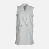 WOMEN SLEEVE LESS LONG BLAZER