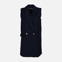 WOMEN SLEEVE LESS LONG BLAZER