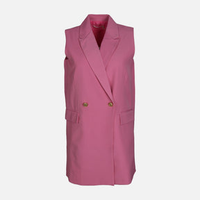 WOMEN SLEEVE LESS LONG BLAZER