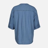 WOMEN 3/4 SLEEVE DENIM SHIRT