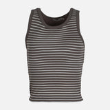 WOMEN RIB STRIPED BRA TANK TOP