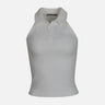 WOMEN RIB COLLARED TANK TOP