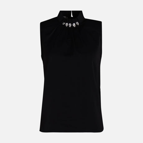 WOMEN SLEEVE LESS WOVEN TOP