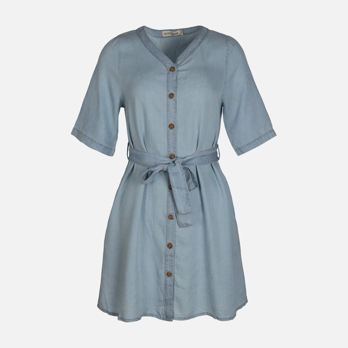 WOMEN 3/4 SLEEVE TENCEL MIDI DRESS