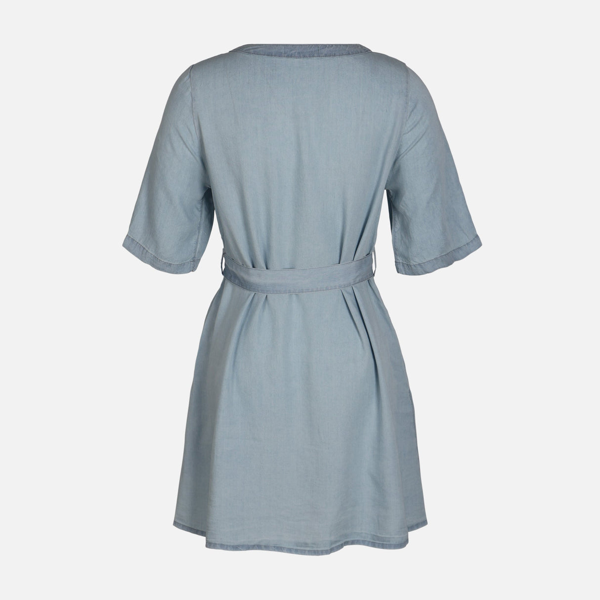 WOMEN 3/4 SLEEVE TENCEL MIDI DRESS