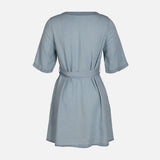 WOMEN 3/4 SLEEVE TENCEL MIDI DRESS
