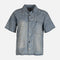 WOMEN SHORT SLEEVE DENIM SHIRT