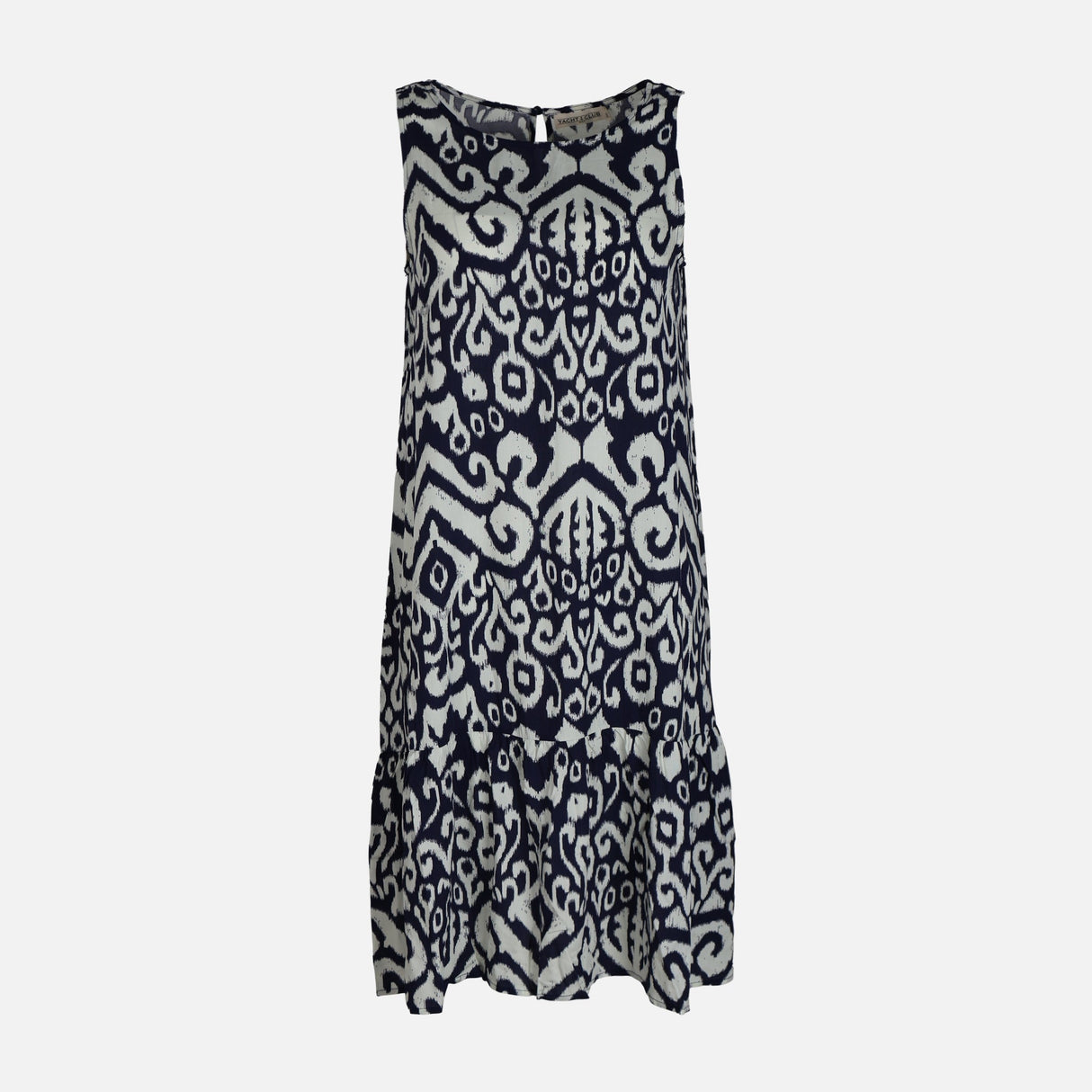 WOMEN SLEEVE LESS AOP MIDI DRESS
