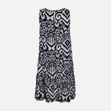 WOMEN SLEEVE LESS AOP MIDI DRESS