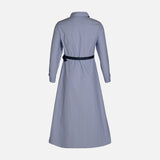 WOMEN LONG SLEEVE STRIPED LONG DRESS