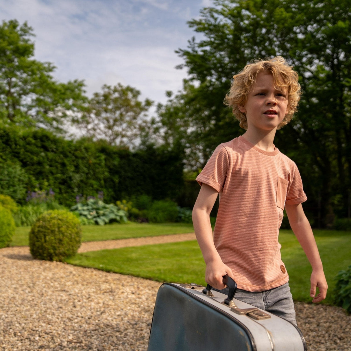 BOYS T-SHIRT LONG BACK SS