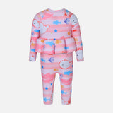 GIRLS FLOATING SWIMSUIT LONG B-LEG LONG SLEEVE