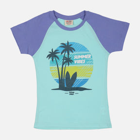GIRLS FASHION RAGLAN T-SHIRT REGULAR FIT