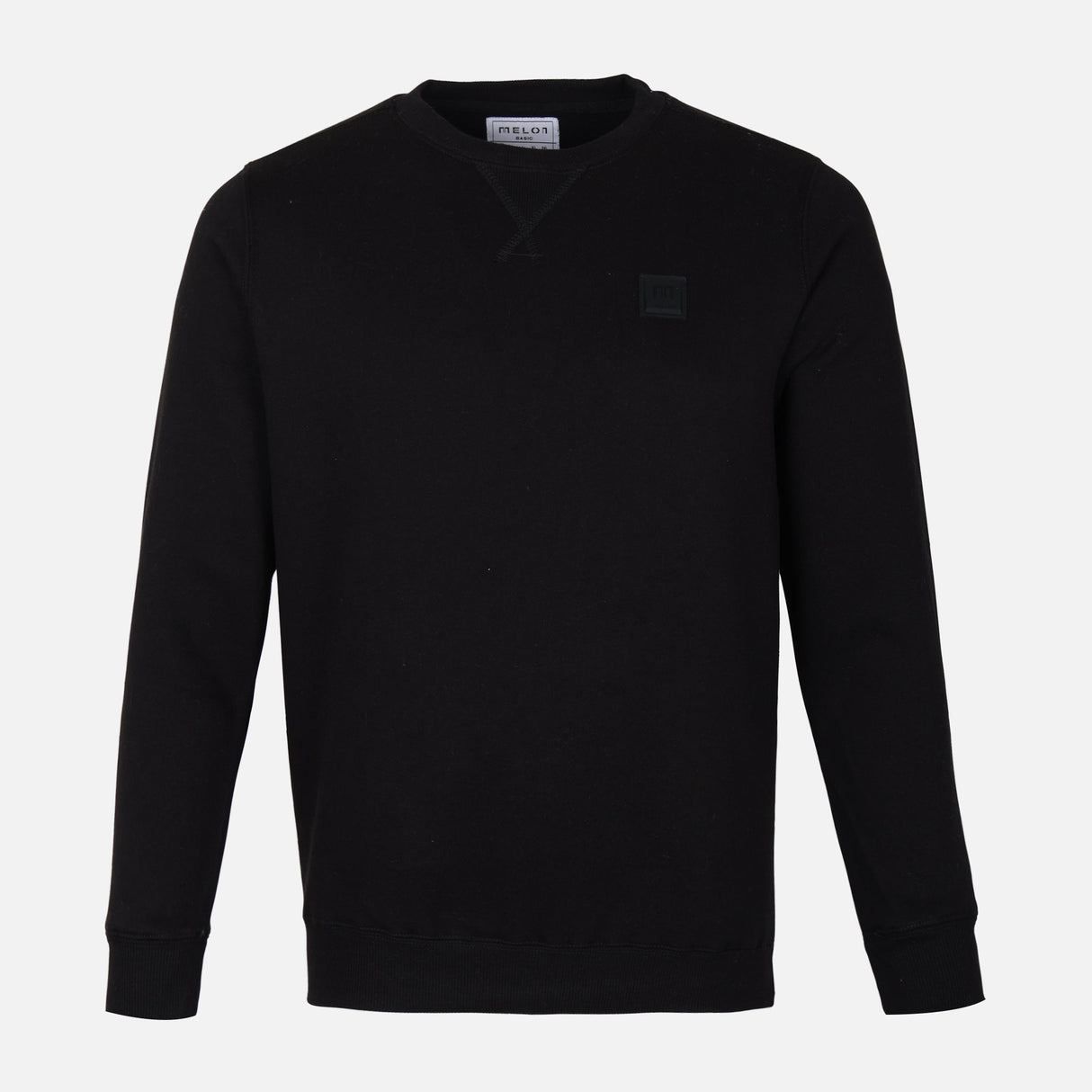 MEN SOLID FLEECE PULLOVER ROUND NECK