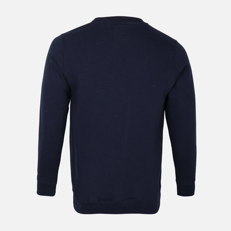 MEN SOLID FLEECE PULLOVER ROUND NECK