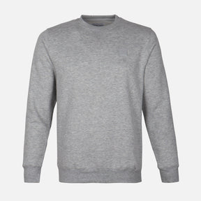 MEN SOLID FLEECE PULLOVER ROUND NECK