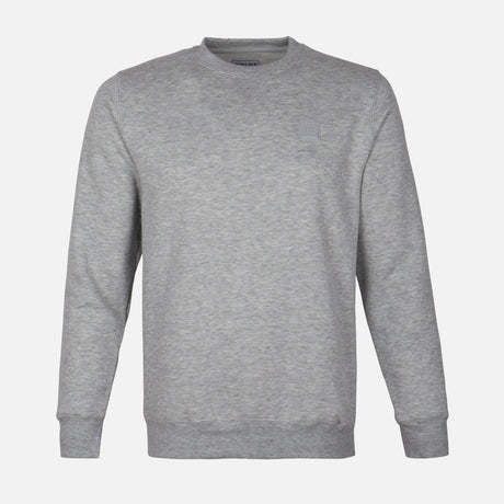 MEN SOLID FLEECE PULLOVER ROUND NECK
