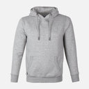 MEN SOLID FLEECE PULLOVER WITH HOOD