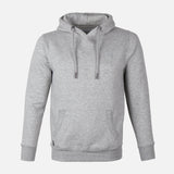 MEN SOLID FLEECE PULLOVER WITH HOOD