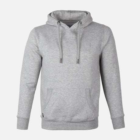 MEN SOLID FLEECE PULLOVER WITH HOOD